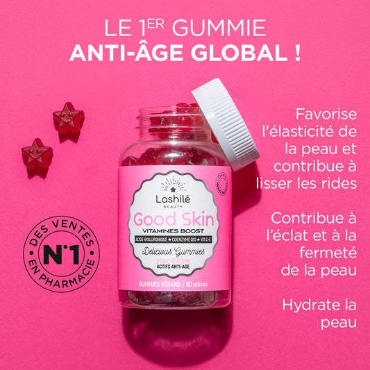 Lashilé Beauty - Gummies - Beauté - Anti-âge - Peau Sublime - Good Skin -  Nutricosmétique - Compléments alimentaires  1